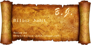 Bilicz Judit névjegykártya